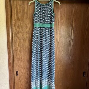 Max Studio Blue and Green Halter Sundress